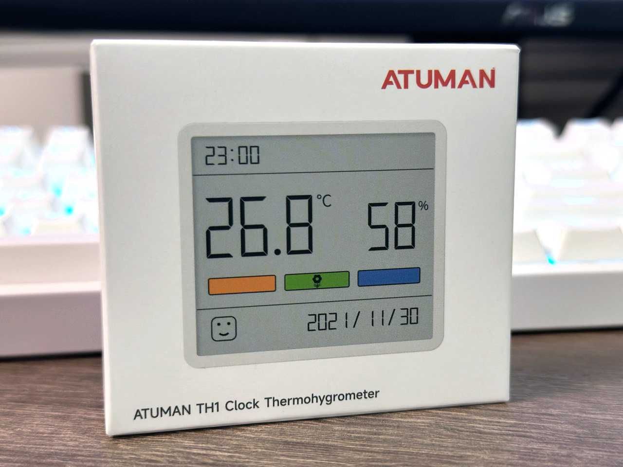 Датчик температури та вологи Atuman TH1 Clock Thermohygrometer