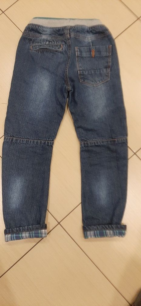 Cudne spodnie jeans ocieplane Cool Club r.122 st.ideał