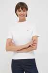 T-shirt basic biały z logo Tommy Hilfiger L