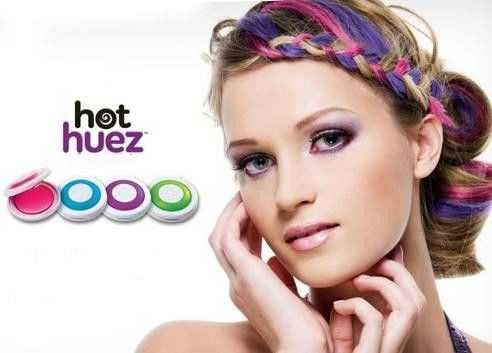 Цветные мелки для волос Hot Huez 4 цвета цветная пудра для окрашивания