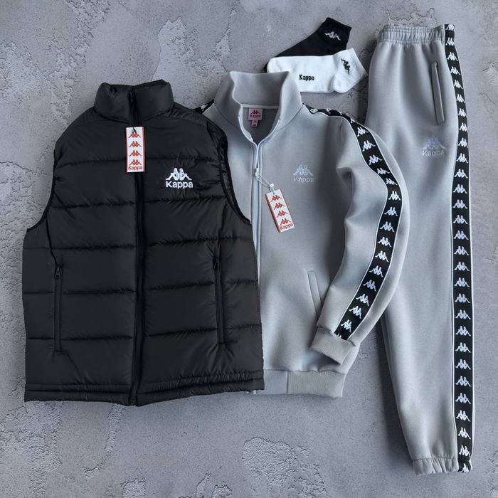 Чоловічий спортивний костюм каппа на флісі комплект Kappa S,M,L,XL,XXL