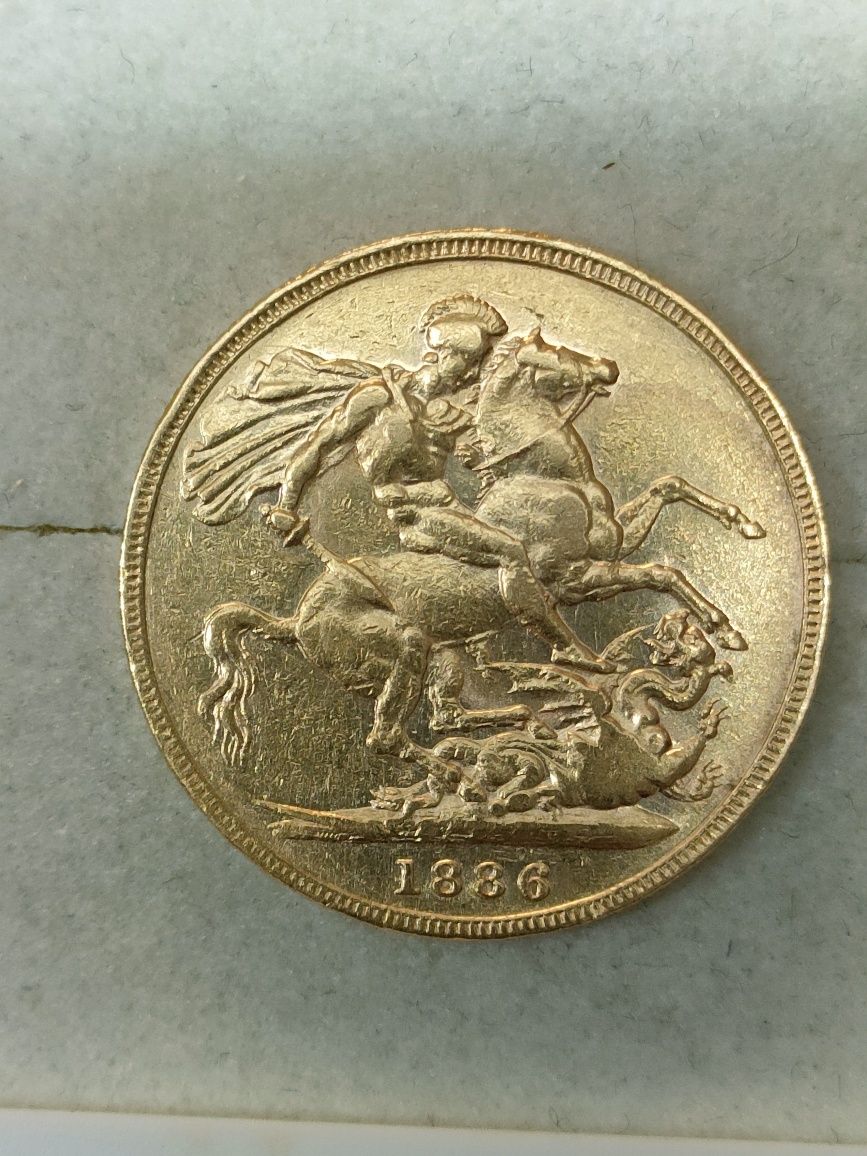 Moeda Libra ouro 1886 - M