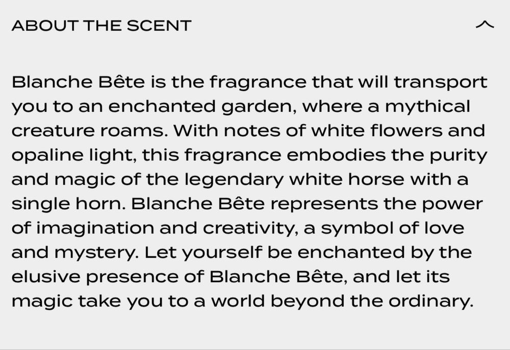 Blanche Bête eau de parfum