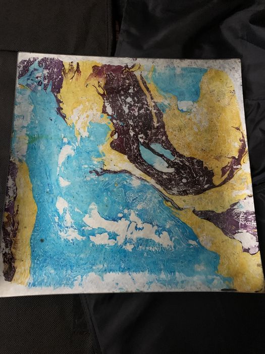 Peça única Travessa em vidro artesão swirl