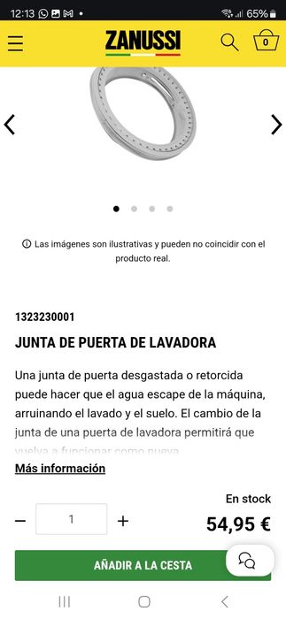 Vendo todas estas partes de lavadora zanussi