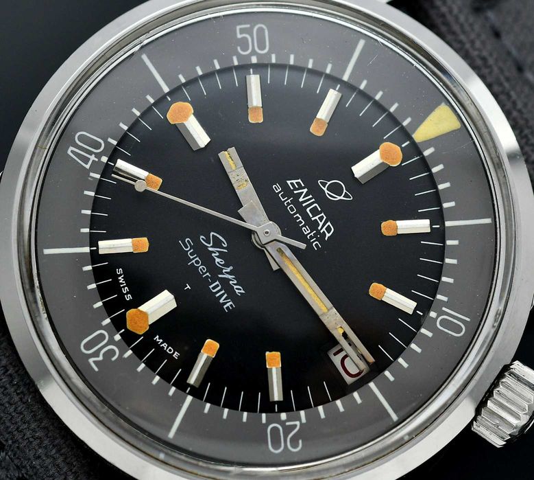 Zegarek ENICAR Sherpa Super Dive - Vintage z 64 - 40mm - Automatyczny