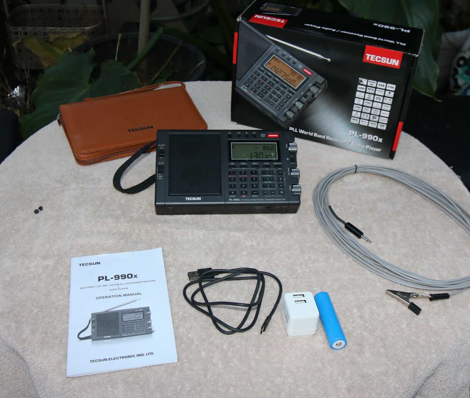 Tecsun PL-990x всеволновой радиоприемник + дополнительная антена 7 м
