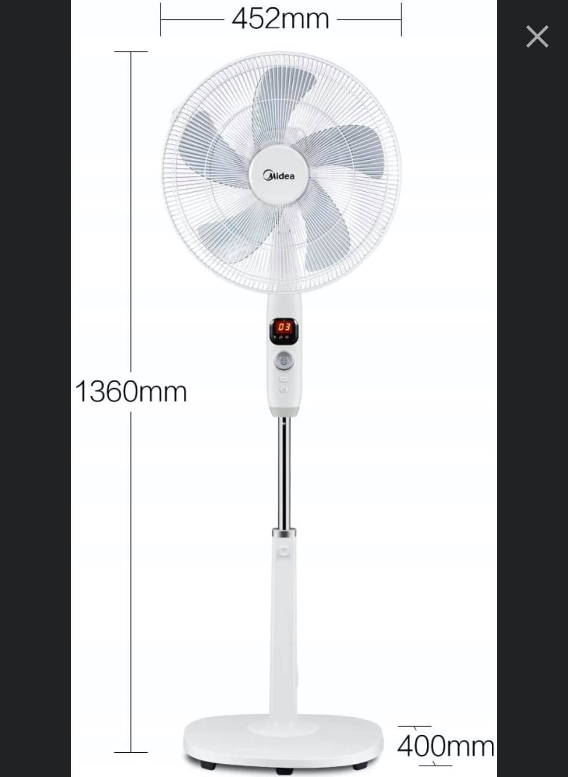 WENTYLATOR INVERTER wiatrak 136cm 12 prędkości