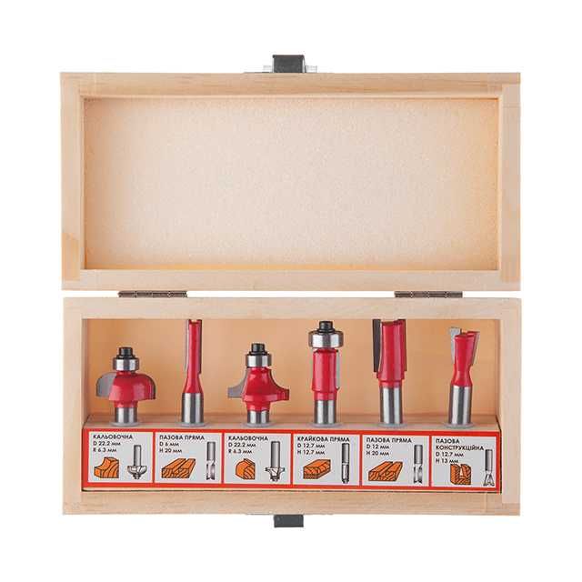 Набір фрез кальовочних крайкових прямих HT-0071, 72, 76, 77.
INTERTOOL