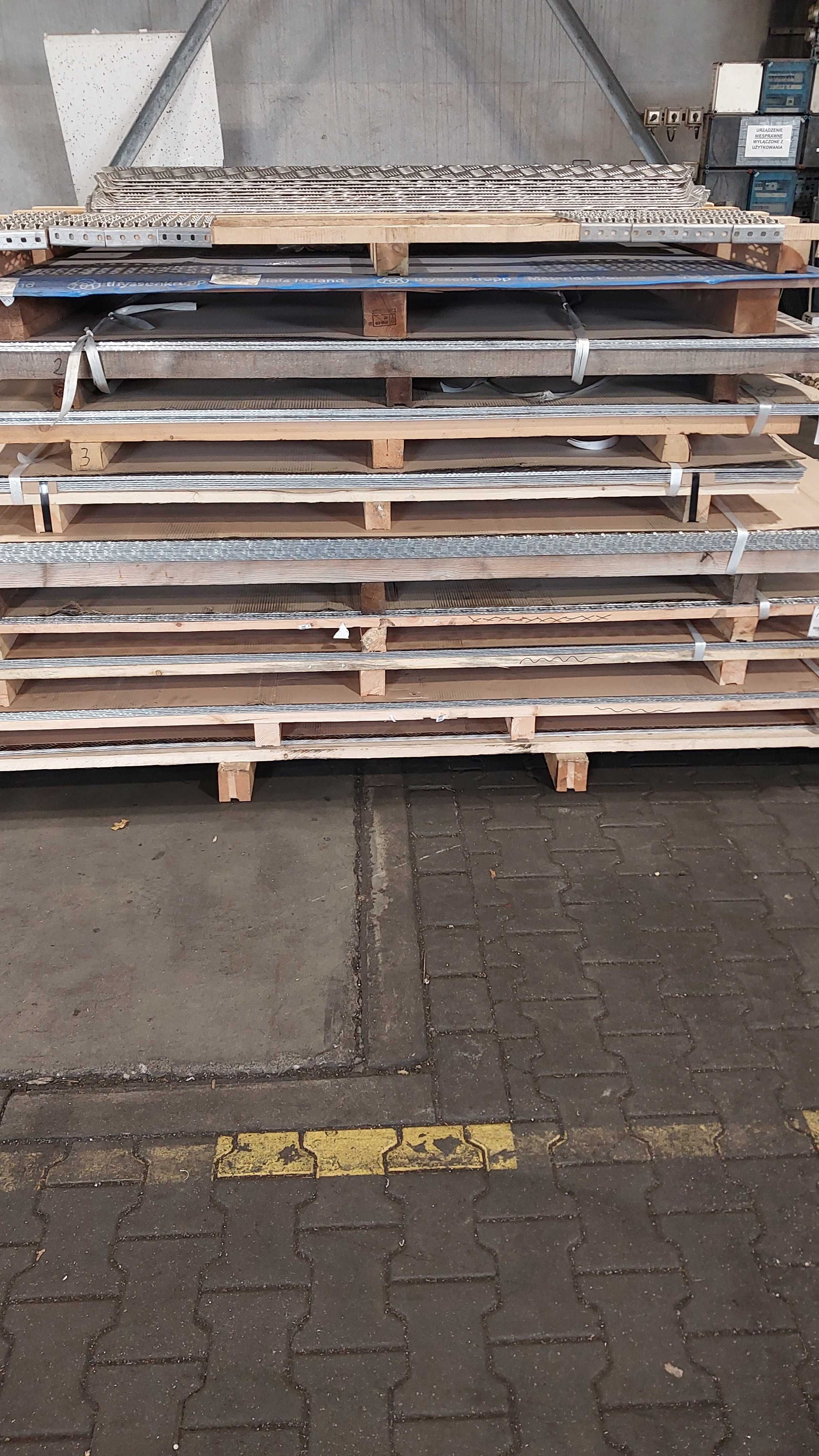 Blacha ryflowana aluminiowa, aluminium 2,0x1500x3000, gat.5754, BYTOM