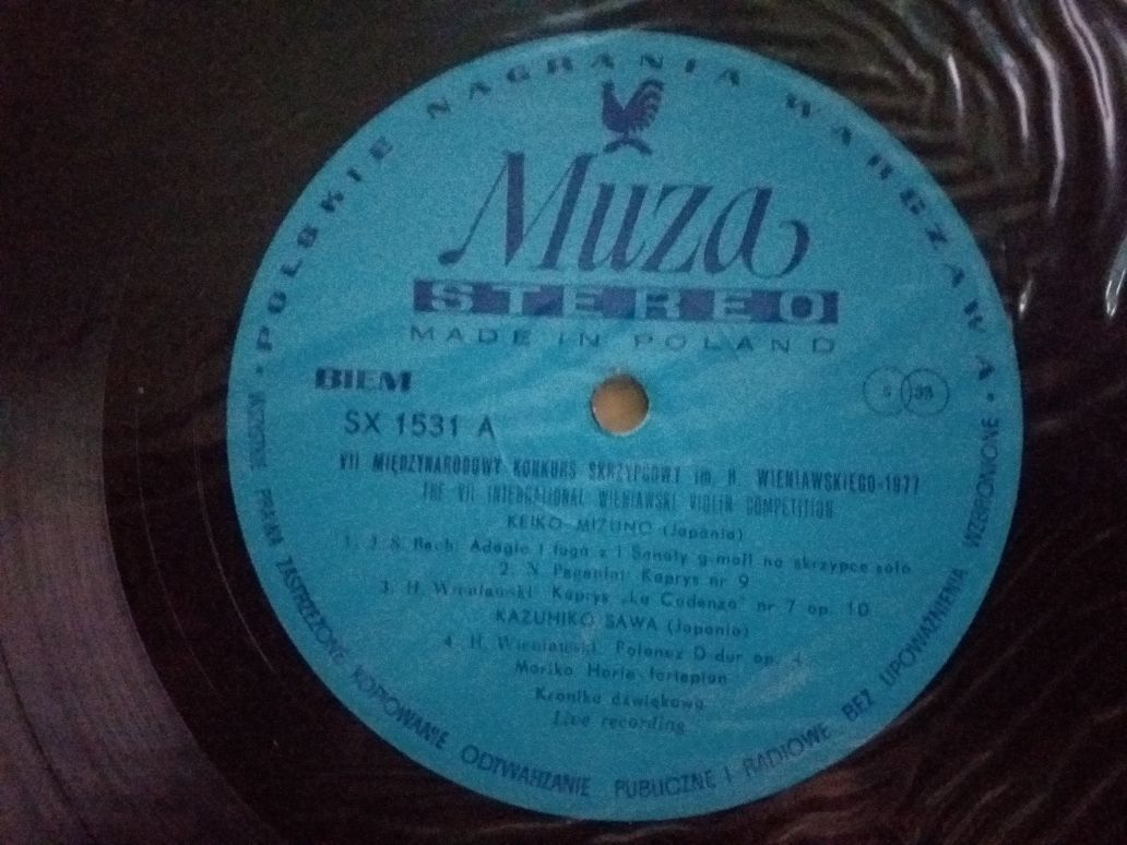 Vinyl VII Konkurs skrzypcowy Poznań 77 (Keiko Mizuno, Sawa) PN SX1531