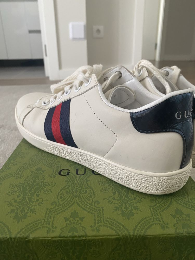 Ténis Gucci Men's Ace leather sneaker