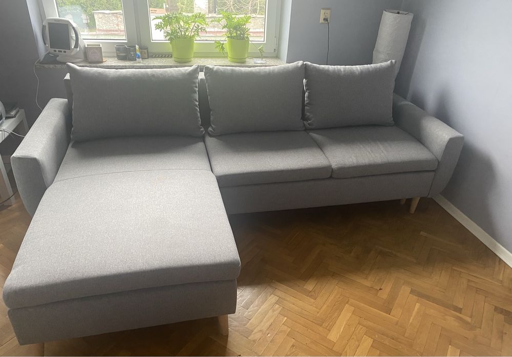 Narożnik super stan z funkcją spania, z pojemnikiem Agata Meble Hebe