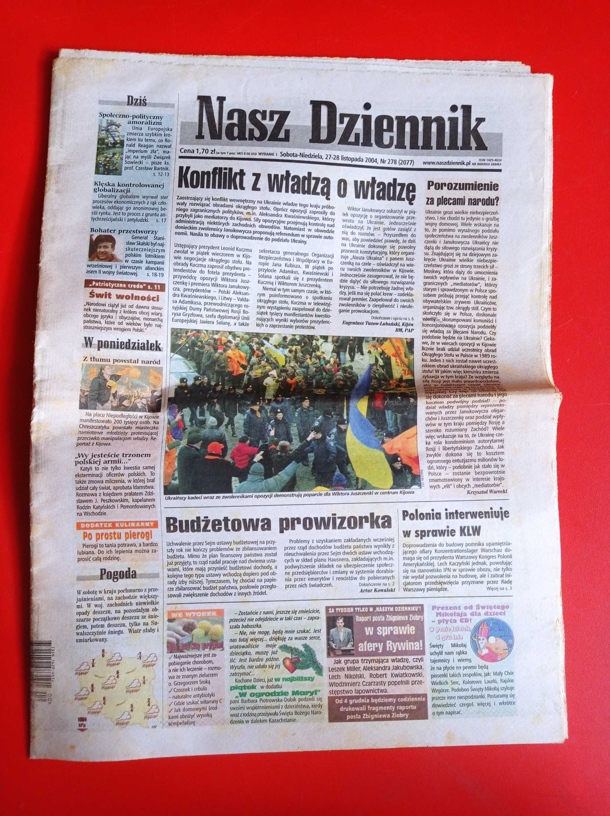Nasz Dziennik, nr 278/2004, 27-28 listopada 2004