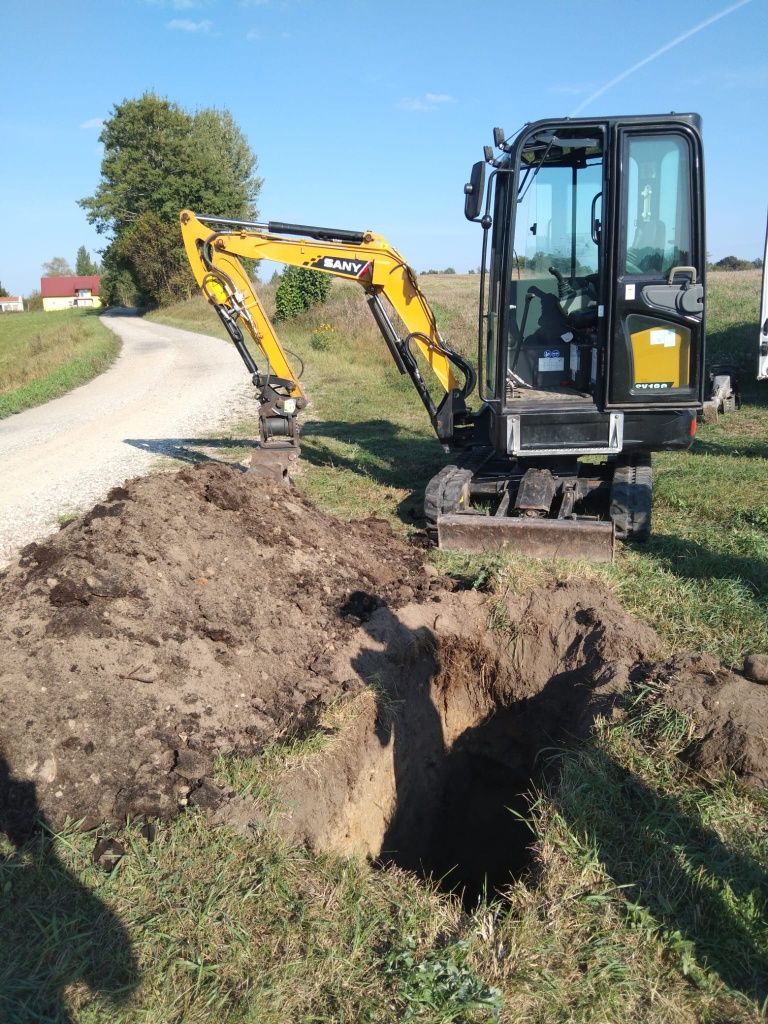 Minikoparka usługi