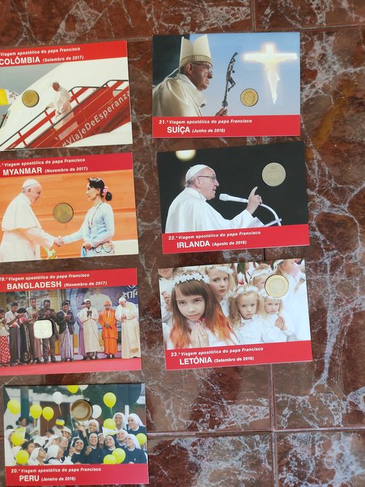 Moedas Viagens do Papa Francisco Colecção Philae