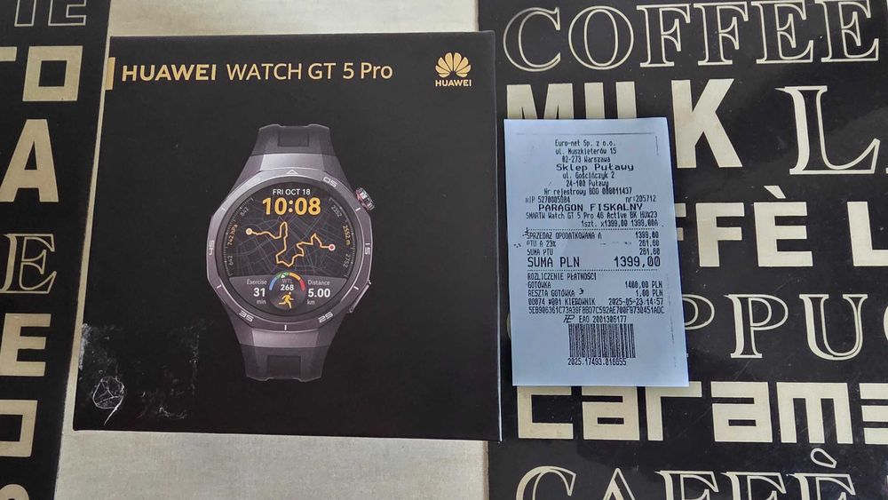 HUAWEI WATCH GT 5 PRO tytan 46mm NOWY NIEUZYWANY gwar.prod24M!Komplet!