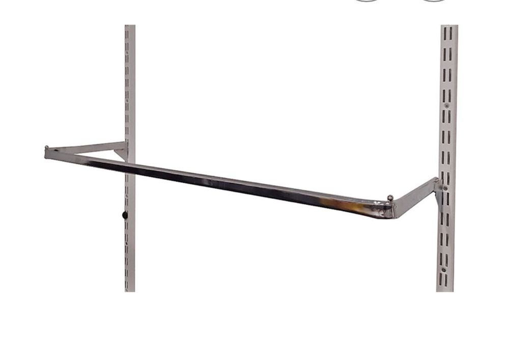 Стійка з вішалками, трубою-дугою та 2-ма полицями