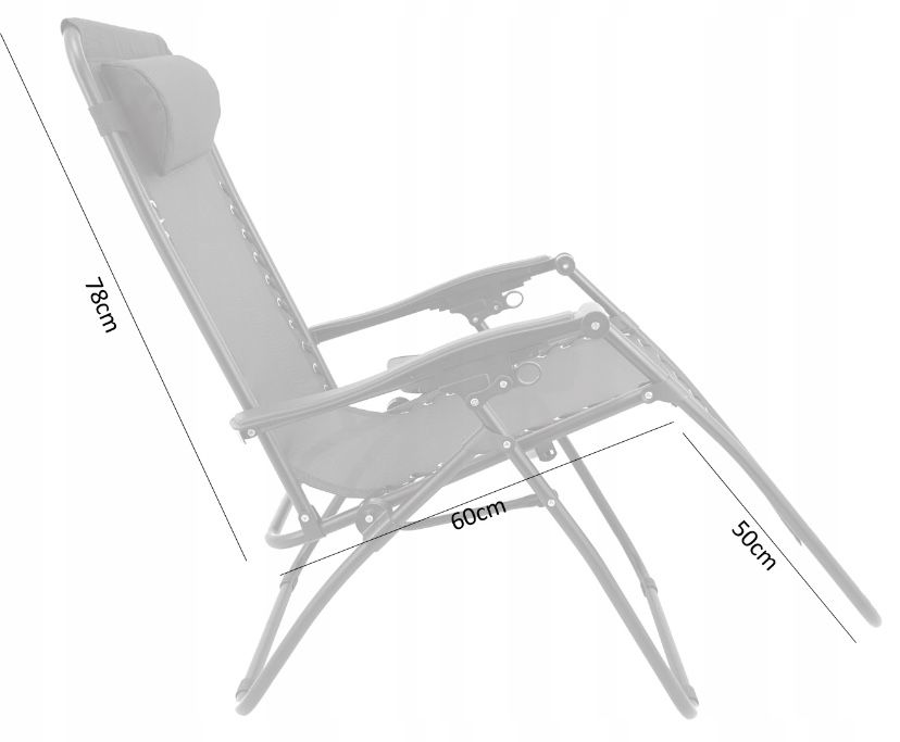Leżak fotel ogrodowy plażowy składany regulowany