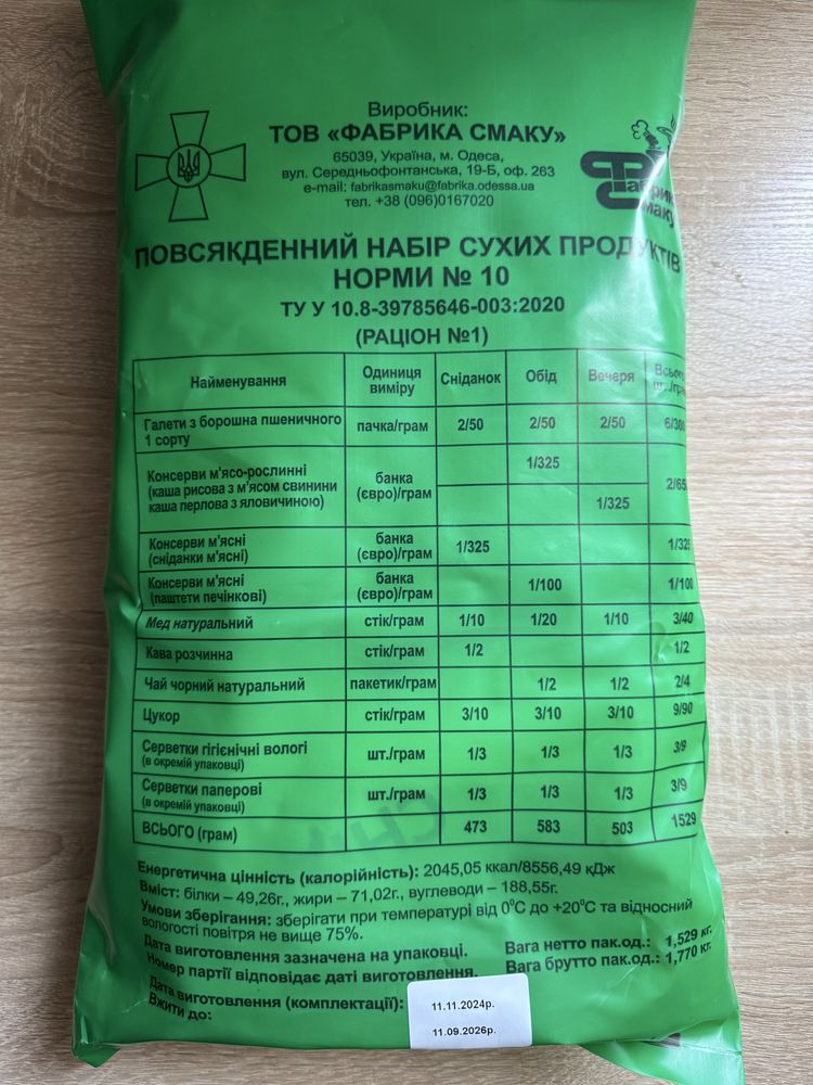 Індивідуальний сухпайок