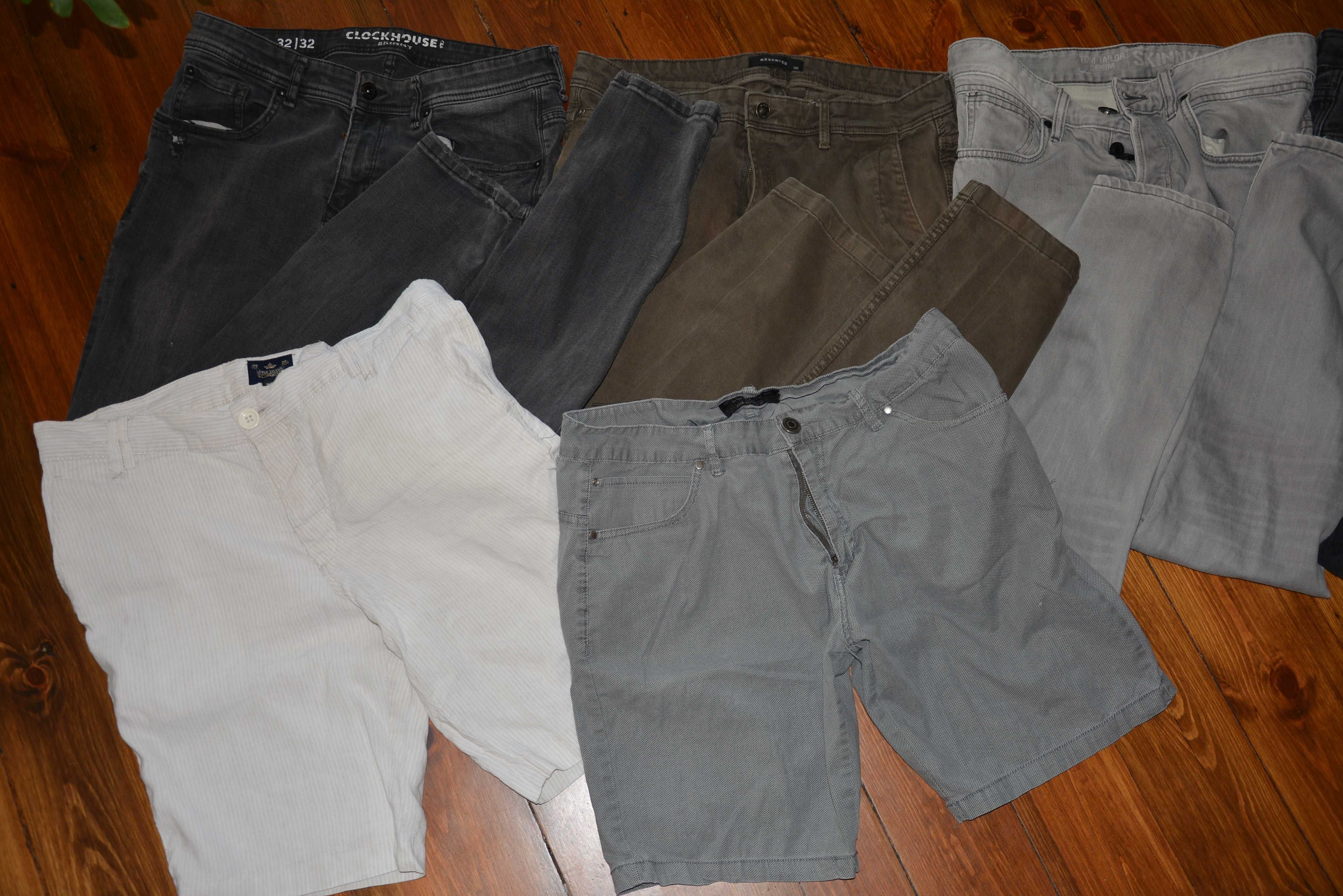 9 sztuk ubrań r. S M męski zestaw jeansy 31 parka koszula dżinsy tommy