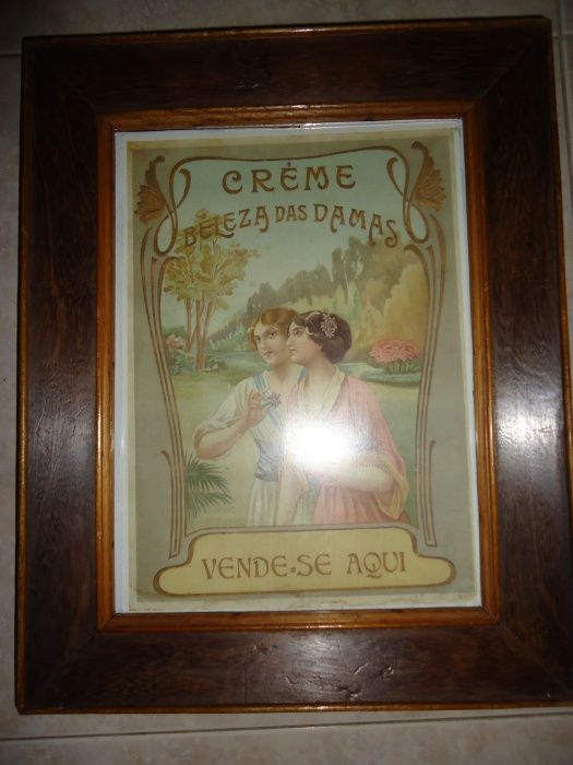 Poster Publicitário "Creme Beleza das Damas" "Vende-se Aqui "