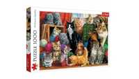 NOWE zafoliowane puzzle 1000 el koty kotki kociaki kocia rodzina