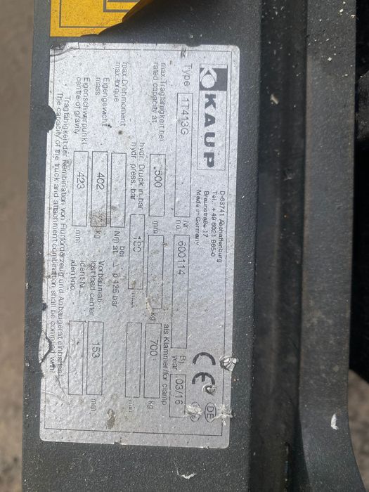 Jungheinrich EFG 215, Ścisk Kaup, kleszcze AGD, chwytak, mało MTH