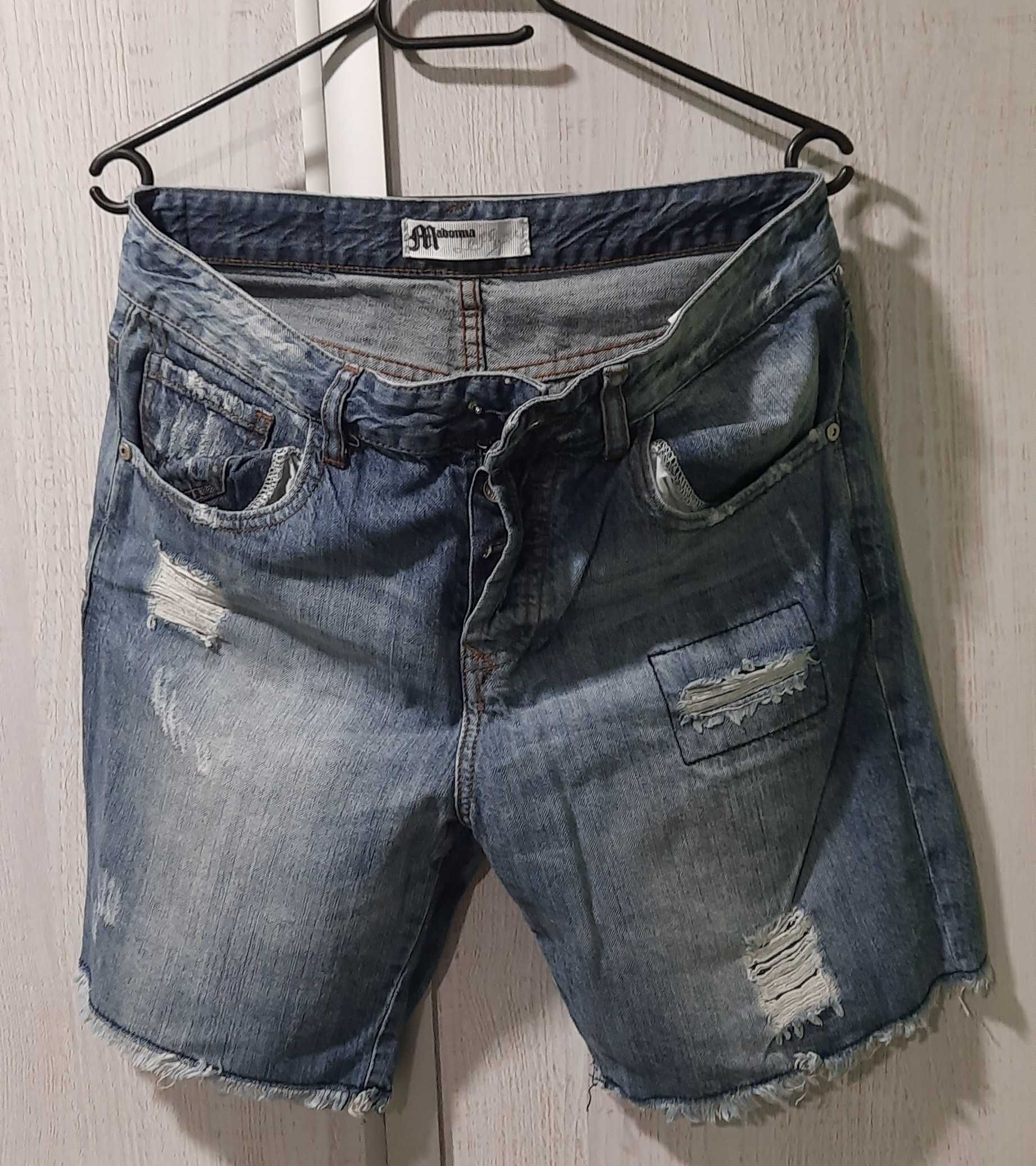 Szorty jeans przecierane