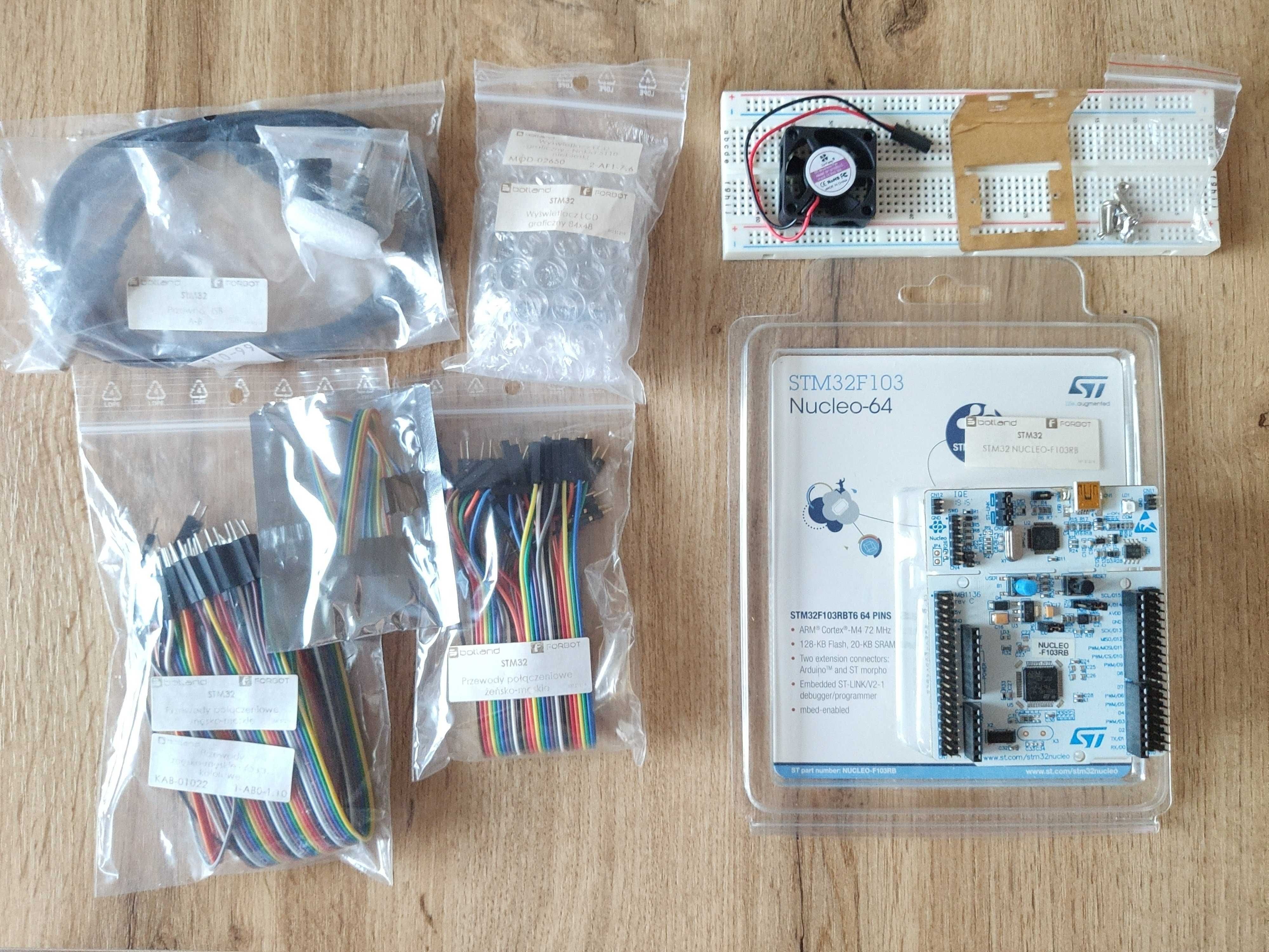 Zestaw elementów elektronicznych STM32 NUCLEO + dużo GRATISÓW