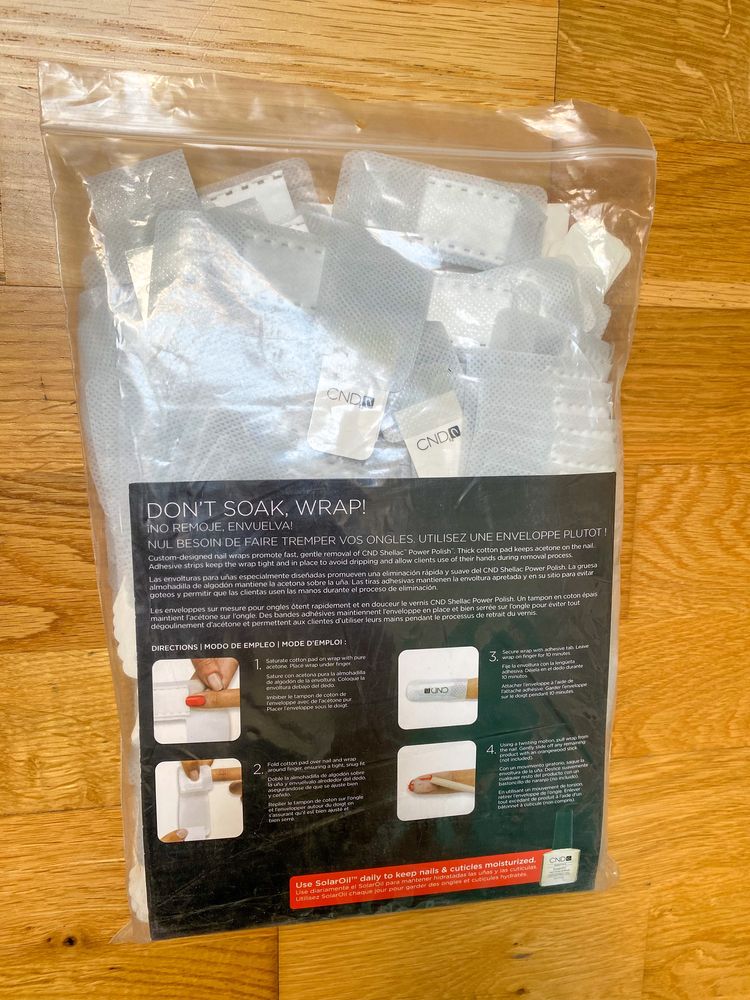 Dwa opakowania CND Shellac Remover Wraps