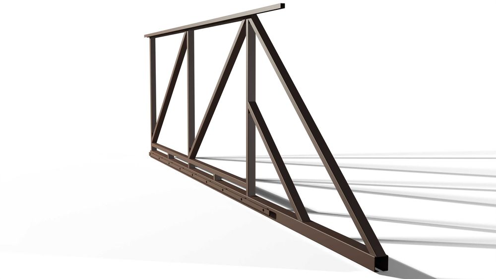 BRAMA PRZESUWNA rama SAM wypełnij MALOWANA proszkowo RAL