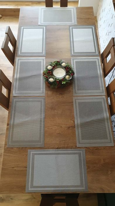 Podkładki dwustronne na stół zestaw komplet 8 sztuk rozmiar 30x45 cm!