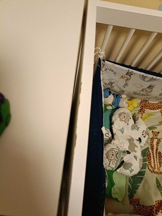 Klupś Safari Łóżeczko dziecięce  z szufladą + materac 120x60