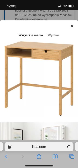 Ikea NORDKISA toaletka/biurko