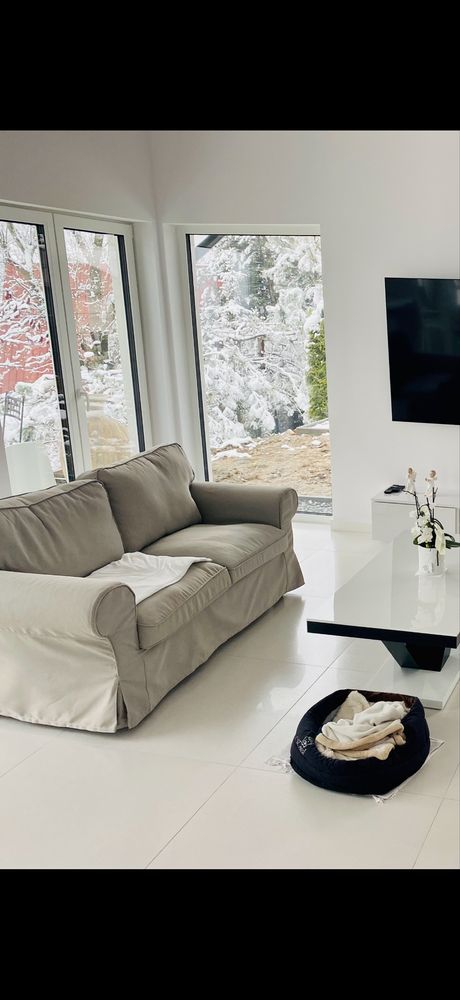 Kanapy ikea ektorp dwuosobowe kilanda jasbozowe