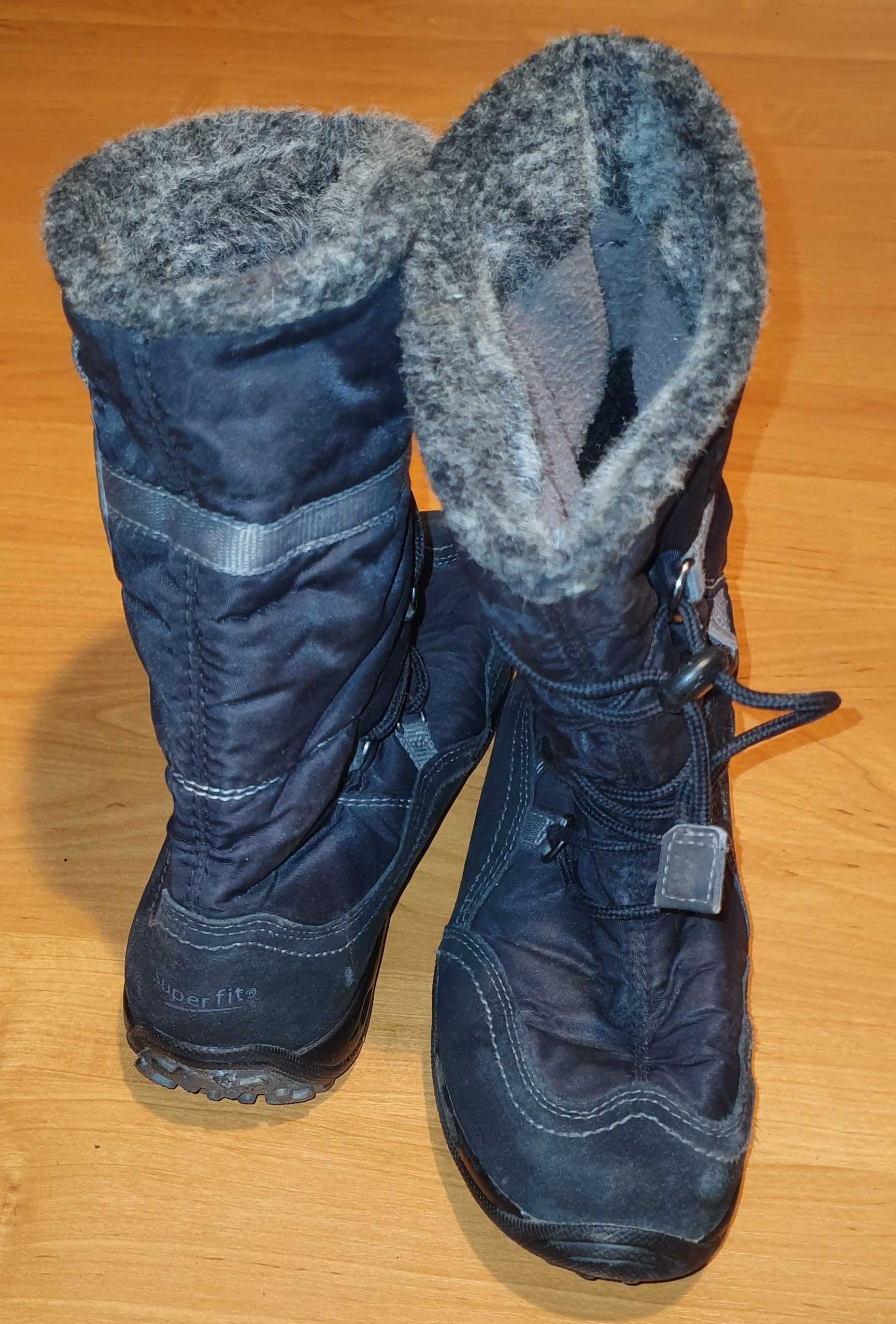 Kozaki, buty zimowe, śniegowce SUPERFIT, rozm. 35 (dł. wkładki 23 cm)