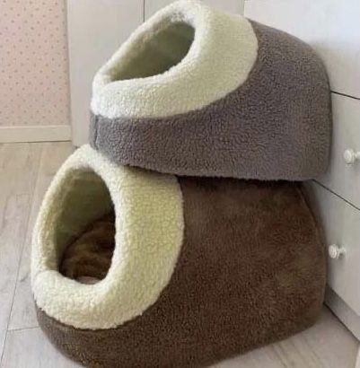 Хутряний будиночок домик лежак хатинка для кота собачки кошки 2 розмір