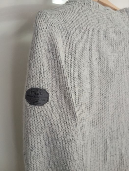 Camisola grossa Energie cinzenta com padrão étnico