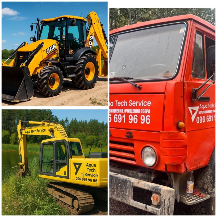 Послуги екскаватора навантажувача /гусеничного екскаватора/камаза