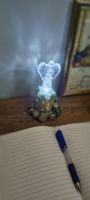 Aniołek LED lampka dekoracyjna 17x9cm baterie w zestawie