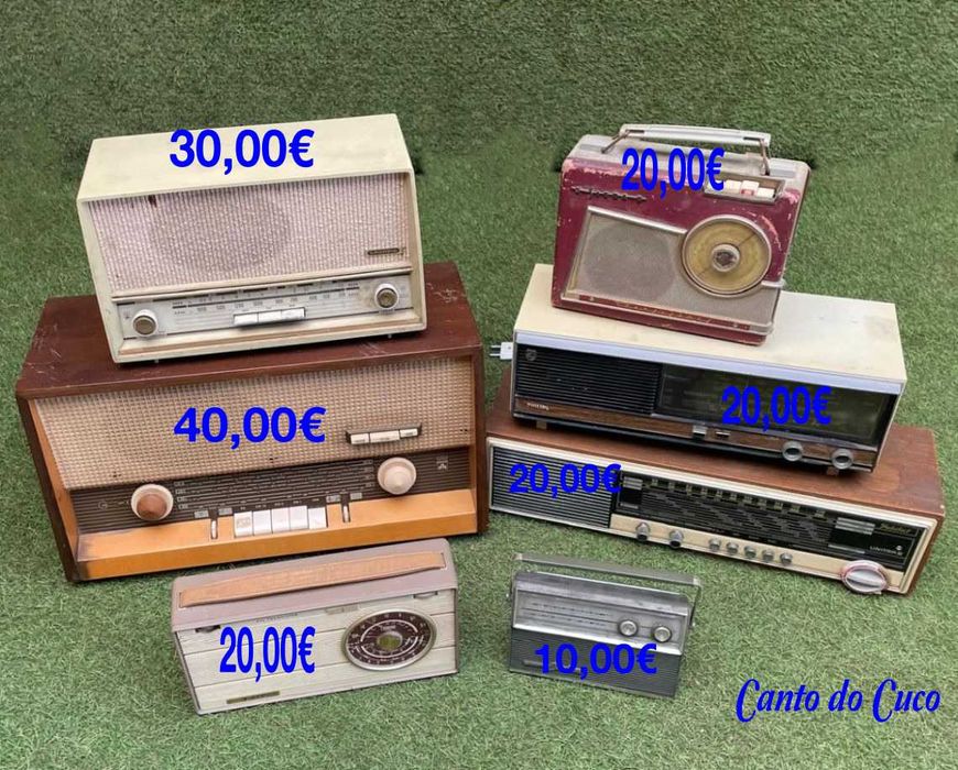 Radios antigos não testados para decoração