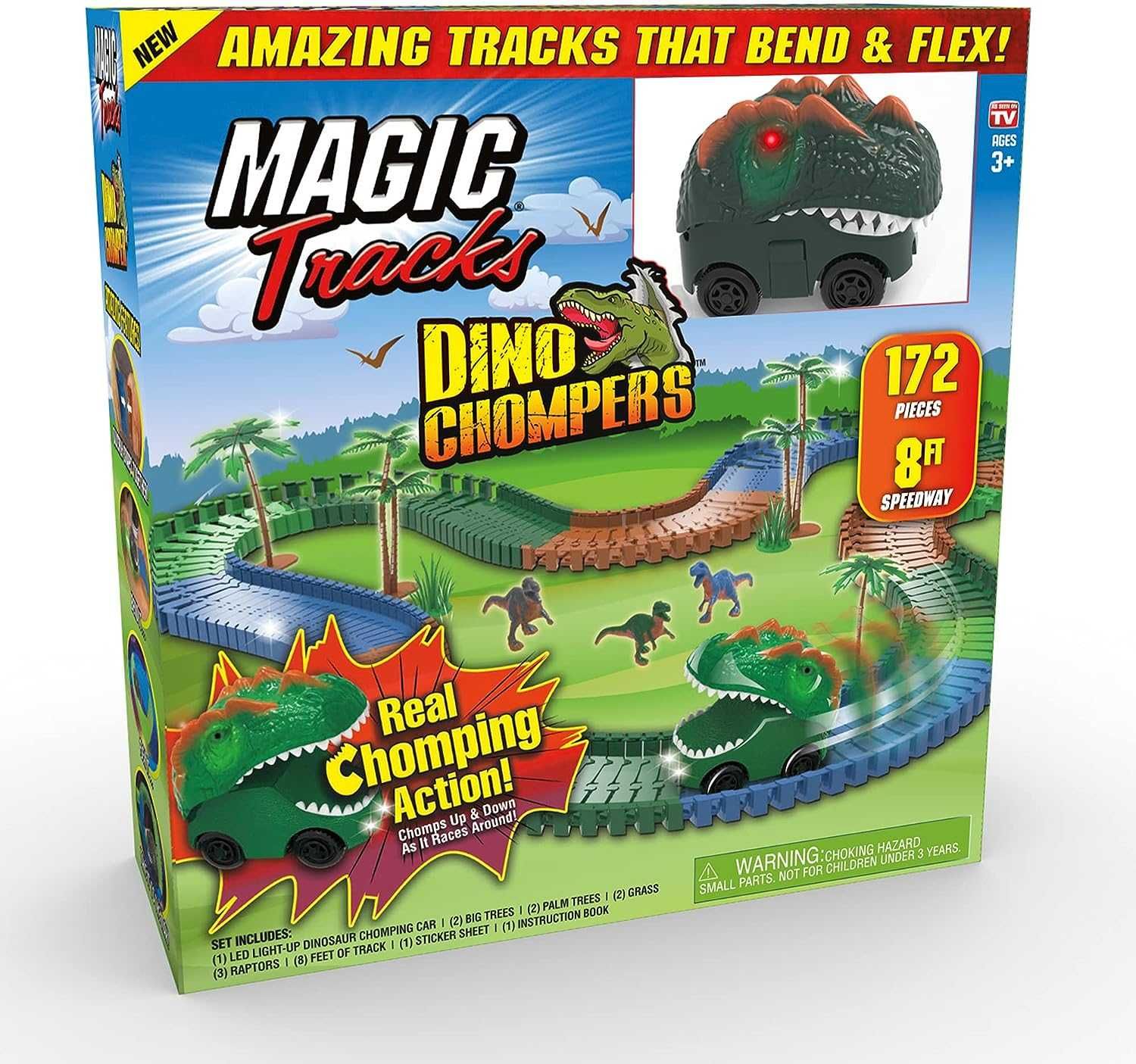 Гоночна траса динозаврів Magic Tracks Dino Chomper -справжнім жуванням