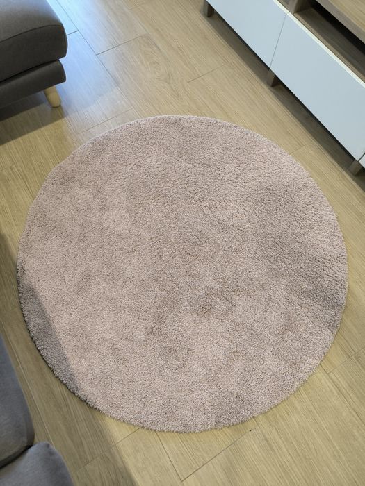 Tapete redondo rosa IKEA