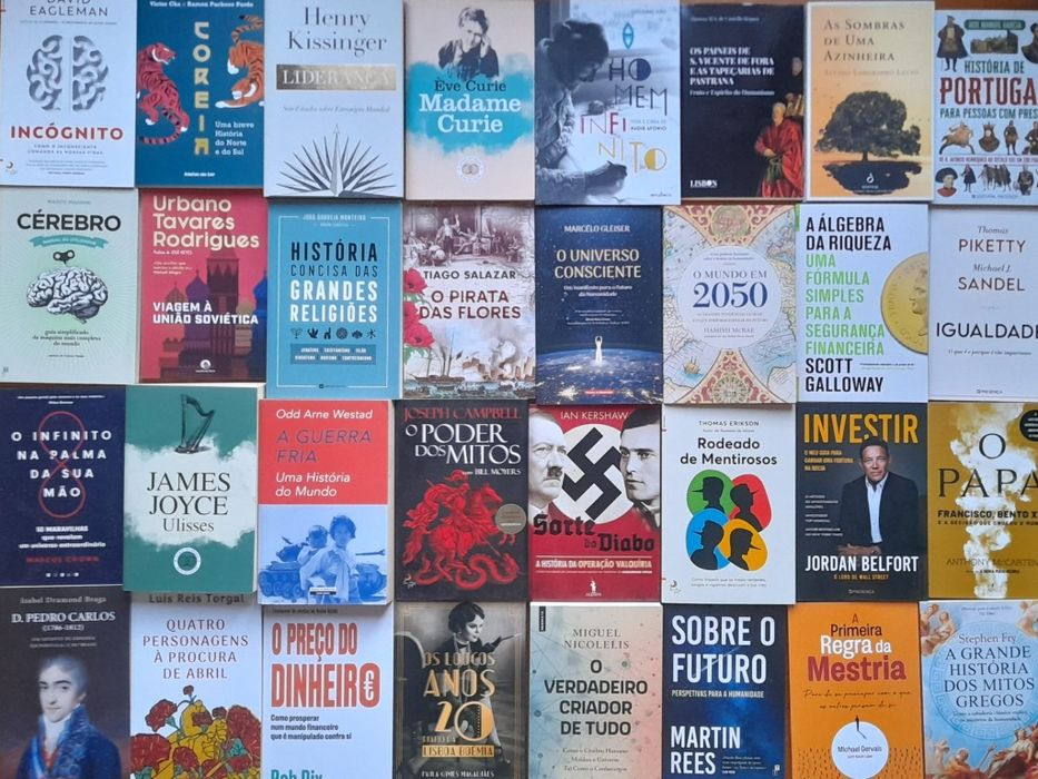 História, religiões, mitos, dinheiro, cérebro, consciência