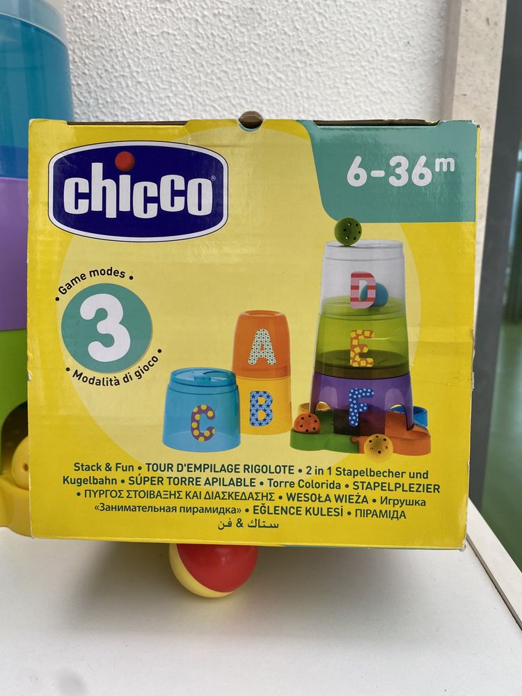 Stack & Fun Brinquedo educativo Chicco Torre + Puzzle + Bolas