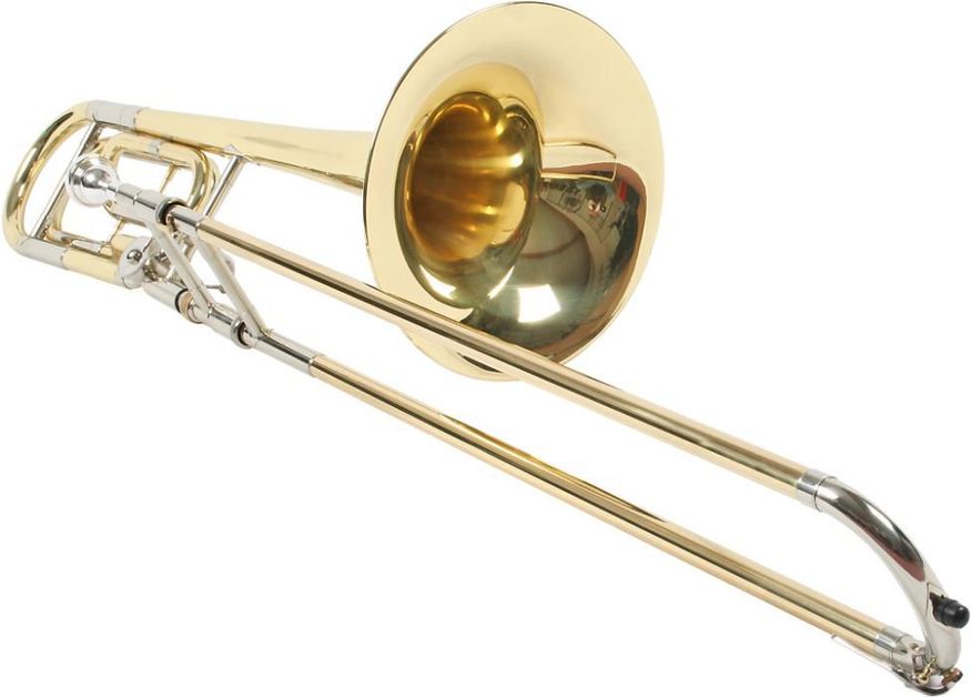 Trombone de vara tenor dourado