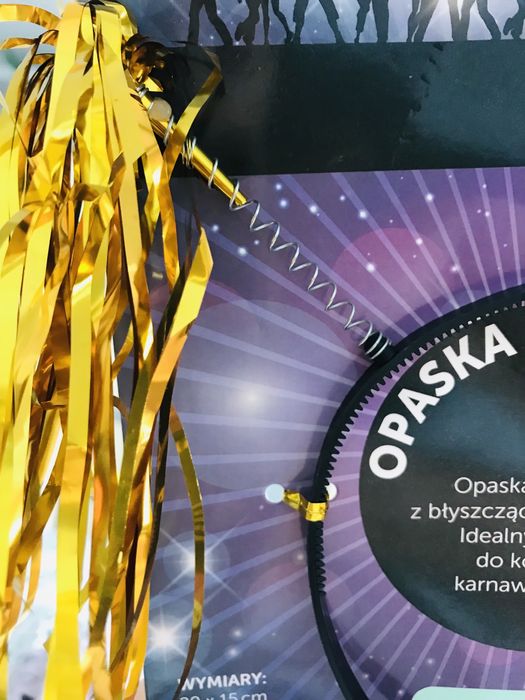 impreza opaska na głowę z błyszczącymi frędzlami dodatek do kostiumu