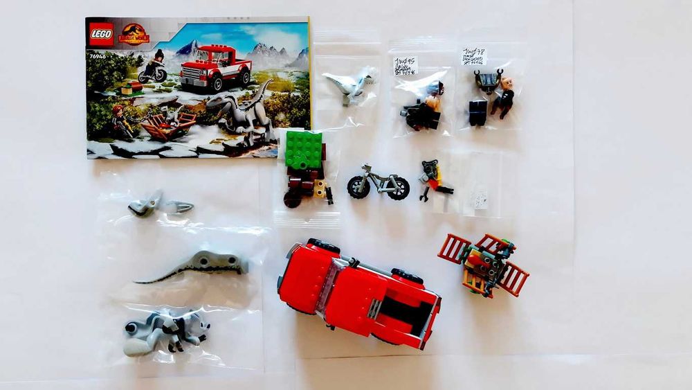 Lego Jurassic World 76946 Blue & Beta Velociraptor Cap semi montado