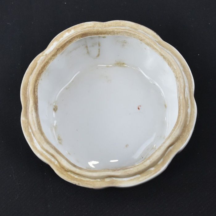 Caixa Abobora, com brasão, porcelana da China, circa 1970